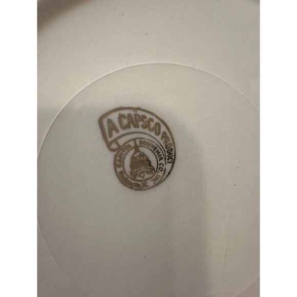 Vintage Virginia State Capitol Souvenir Plate 7.25" Capesco - Picture 10 of 10